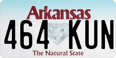 AR license plate 464KUN