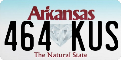 AR license plate 464KUS