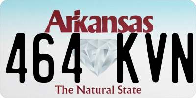 AR license plate 464KVN