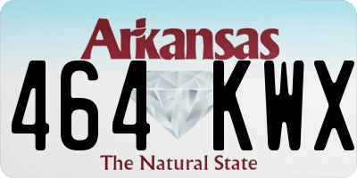 AR license plate 464KWX
