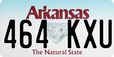 AR license plate 464KXU
