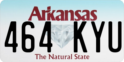 AR license plate 464KYU