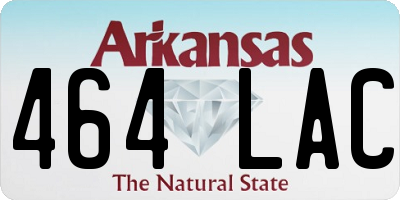 AR license plate 464LAC