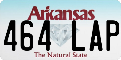 AR license plate 464LAP