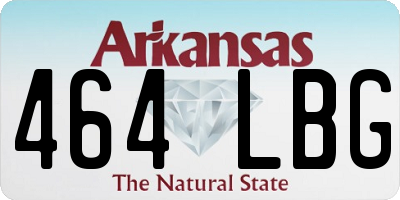 AR license plate 464LBG