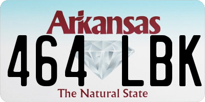 AR license plate 464LBK