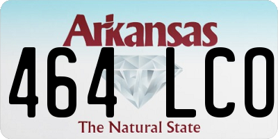 AR license plate 464LCO