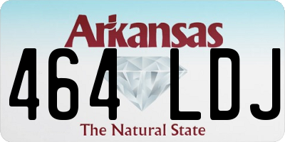 AR license plate 464LDJ