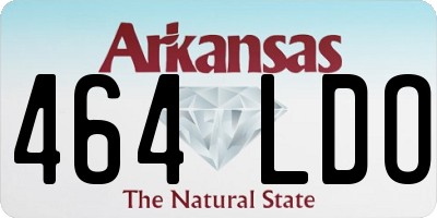 AR license plate 464LDO
