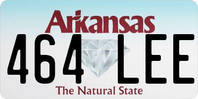 AR license plate 464LEE