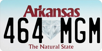 AR license plate 464MGM