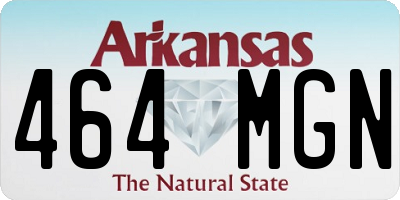 AR license plate 464MGN