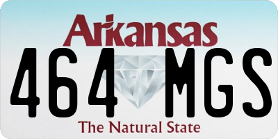 AR license plate 464MGS