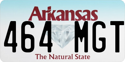 AR license plate 464MGT