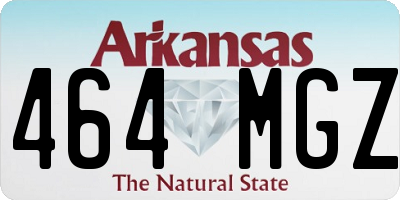 AR license plate 464MGZ