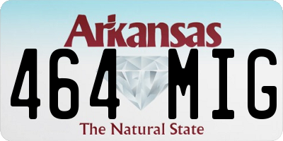 AR license plate 464MIG