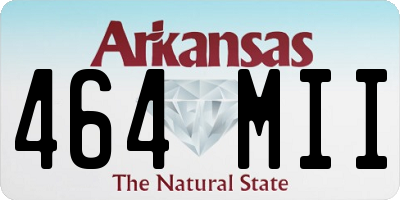 AR license plate 464MII
