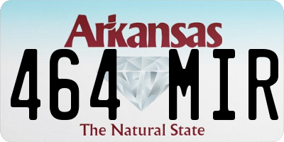 AR license plate 464MIR