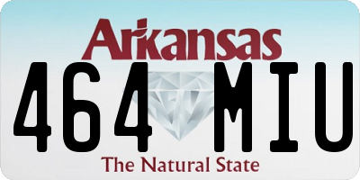AR license plate 464MIU