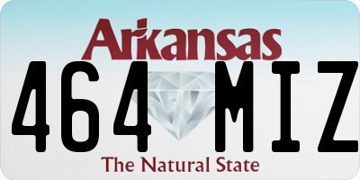 AR license plate 464MIZ