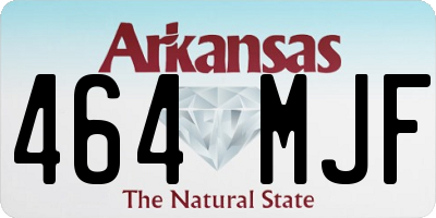 AR license plate 464MJF