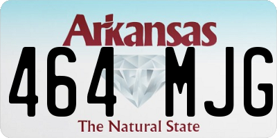 AR license plate 464MJG