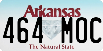 AR license plate 464MOC