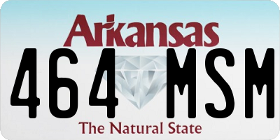 AR license plate 464MSM