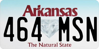 AR license plate 464MSN