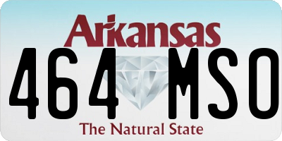 AR license plate 464MSO