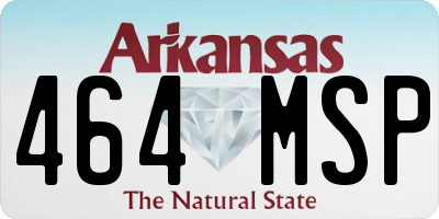 AR license plate 464MSP