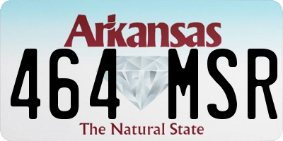 AR license plate 464MSR