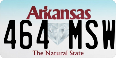 AR license plate 464MSW