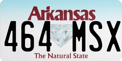 AR license plate 464MSX