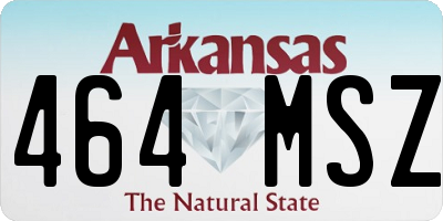AR license plate 464MSZ