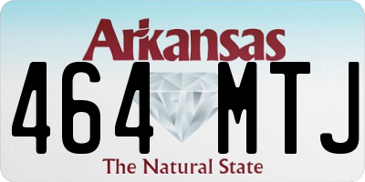 AR license plate 464MTJ