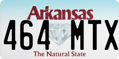 AR license plate 464MTX