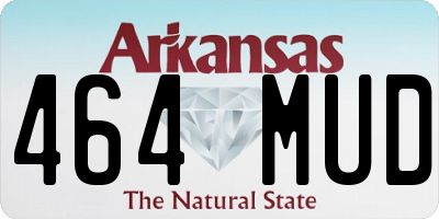 AR license plate 464MUD
