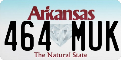 AR license plate 464MUK