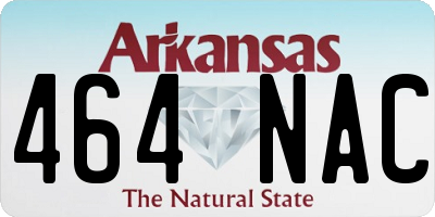 AR license plate 464NAC