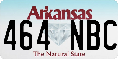 AR license plate 464NBC