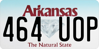 AR license plate 464UOP