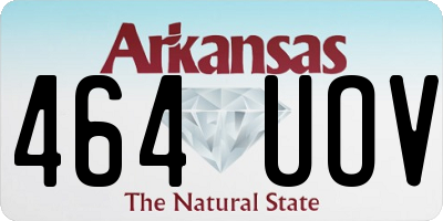 AR license plate 464UOV