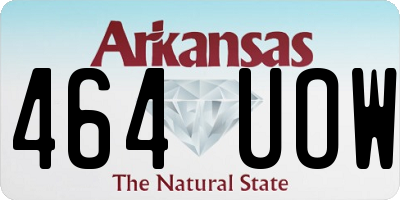 AR license plate 464UOW