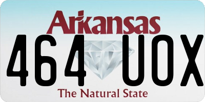 AR license plate 464UOX