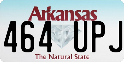 AR license plate 464UPJ