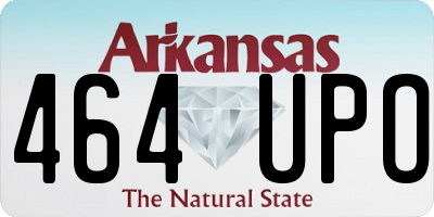 AR license plate 464UPO
