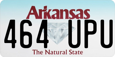 AR license plate 464UPU