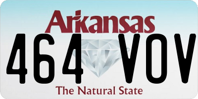 AR license plate 464VOV