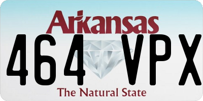 AR license plate 464VPX